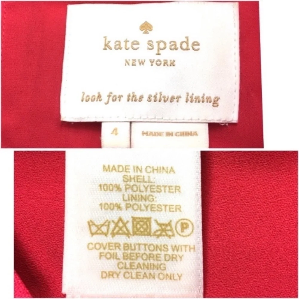 Kate Spade Shaft Smock Dress in Coral Pink